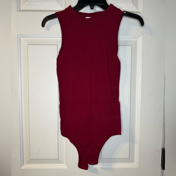 Prime Cut Tops - Chic Sleeveless Maroon Bodysuit